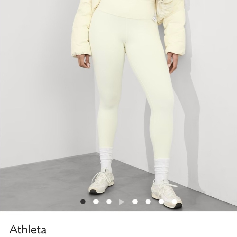 Athleta Ultra High Rise Elation 7/8 Butter Cream Leggings